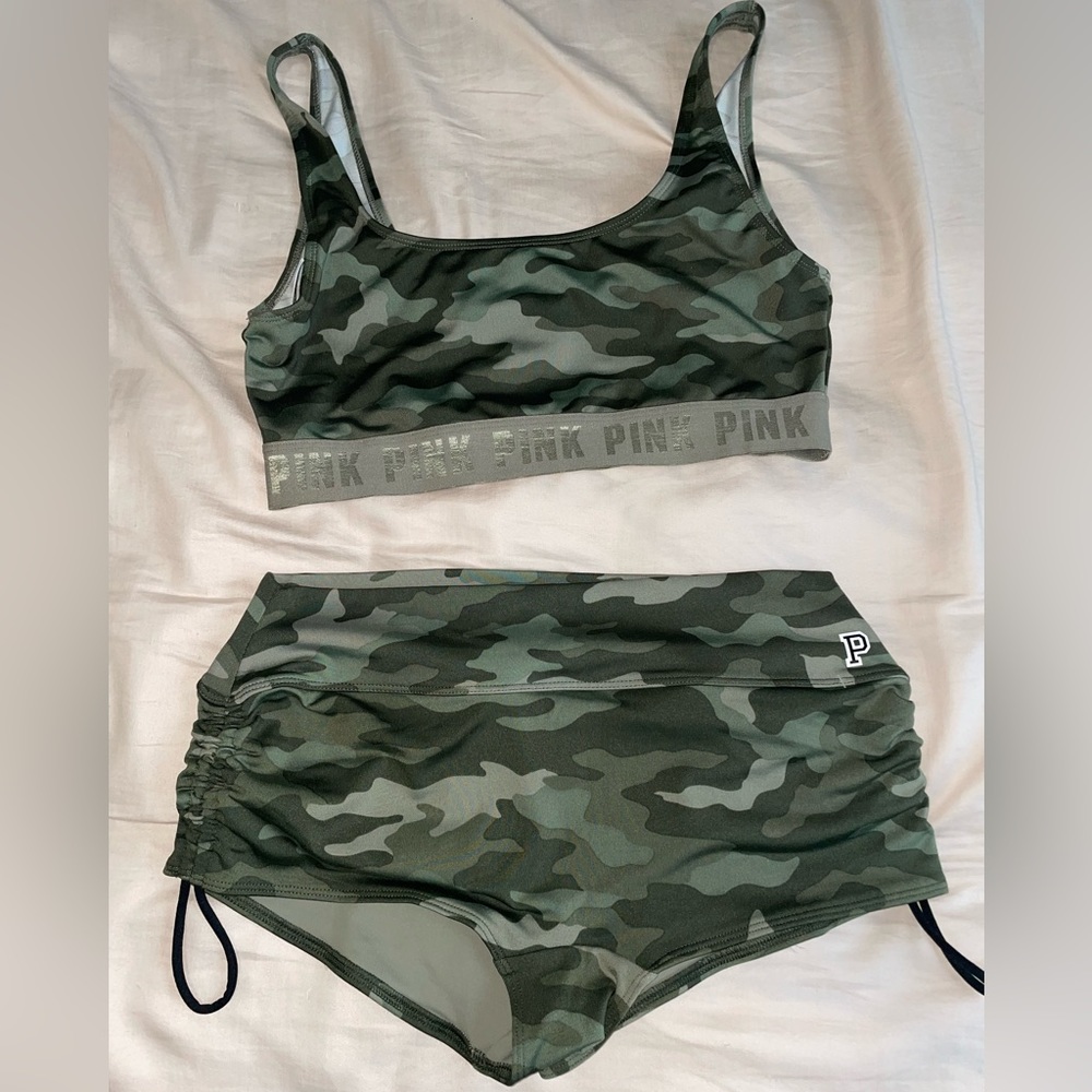 matching camo workout set